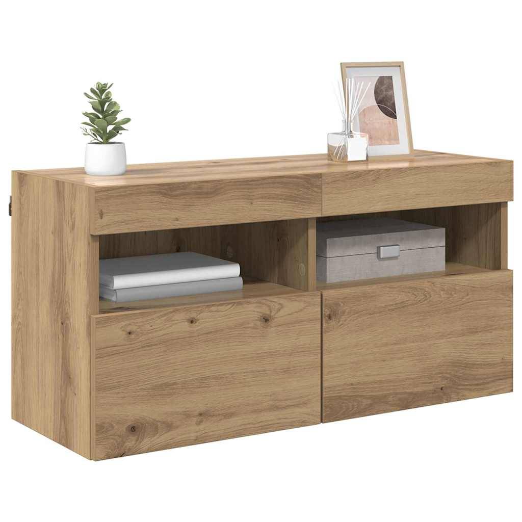 vidaXL TV-Wandschrank Artisan-Eiche 80 x 30 x 40 cm Holzwerkstoff