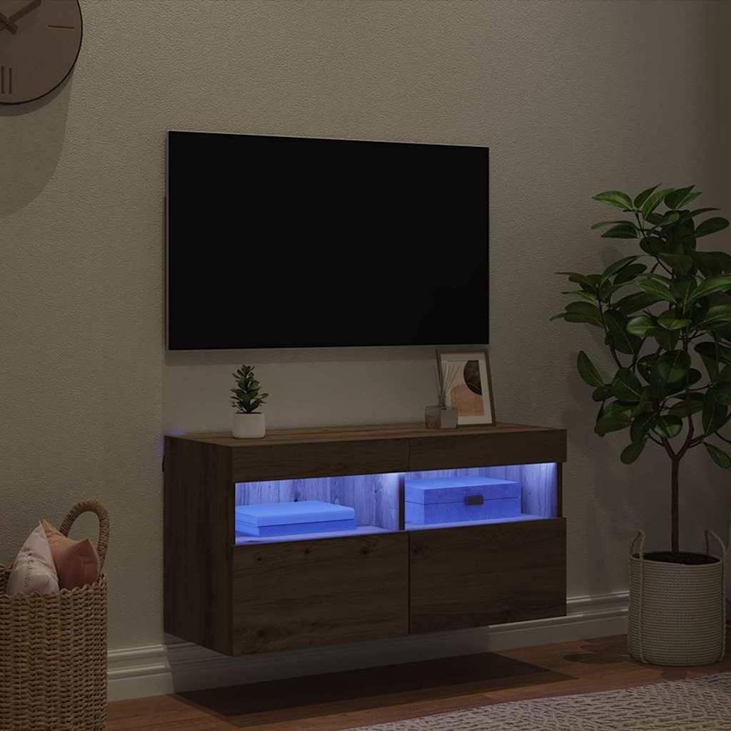vidaXL TV-Wandschrank Artisan-Eiche 80 x 30 x 40 cm Holzwerkstoff