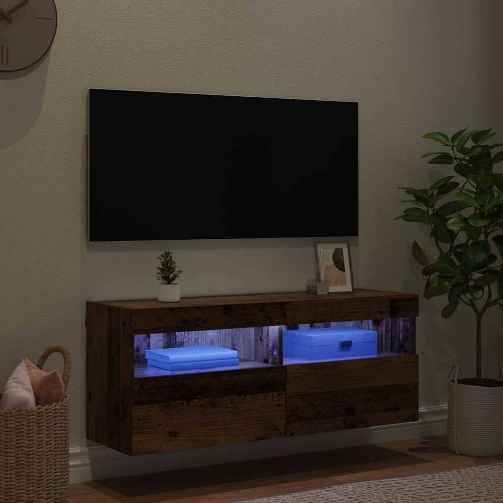 vidaXL TV-Wandschrank Altholz 100 x 30 x 40 cm Holzwerkstoff
