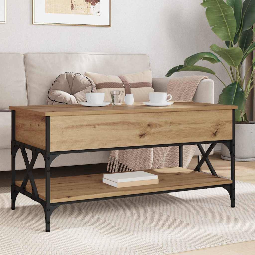 vidaXL Couchtisch Artisan-Eiche 100 x 50 x 50 cm Holzwerkstoff