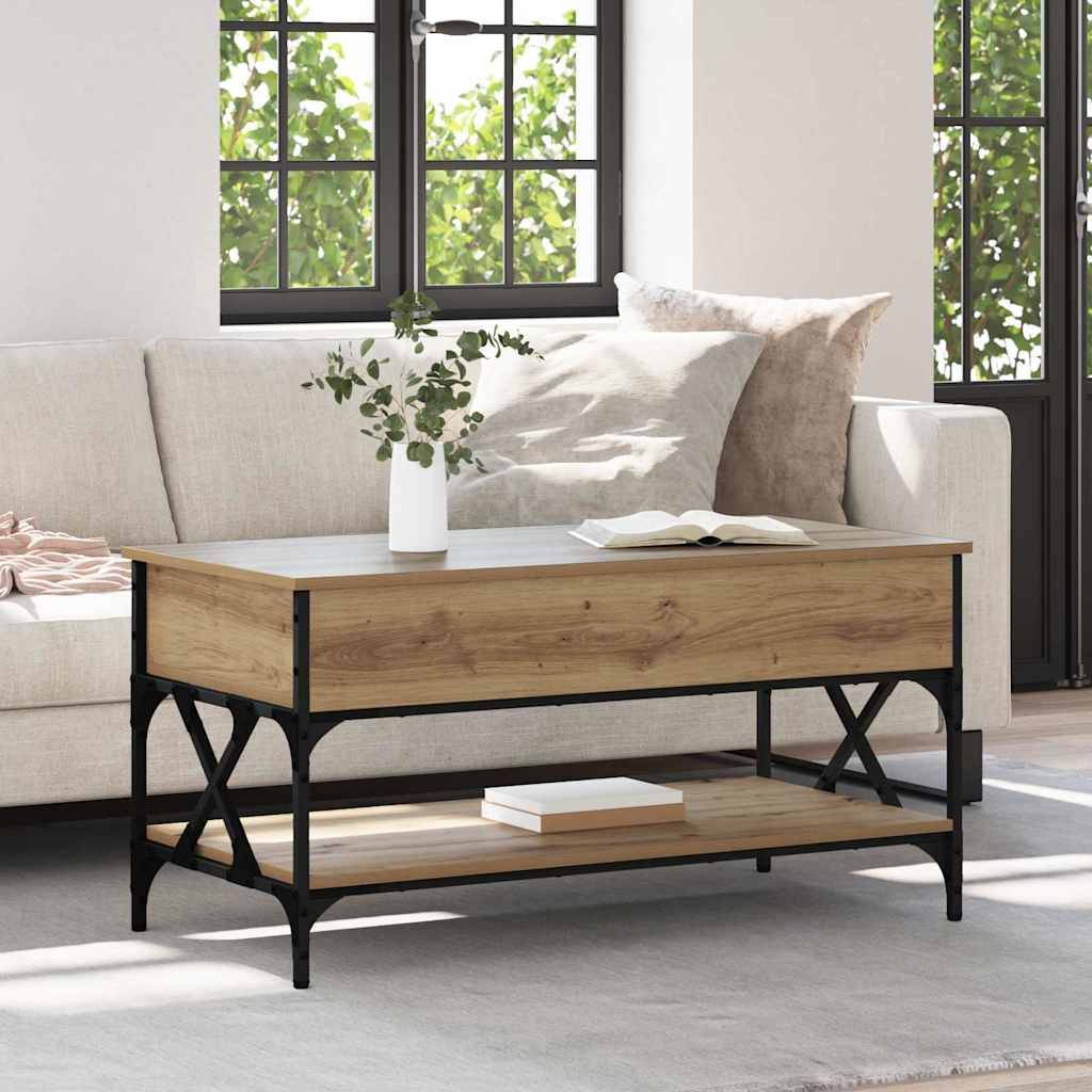 vidaXL Couchtisch Artisan-Eiche 100 x 50 x 50 cm Holzwerkstoff