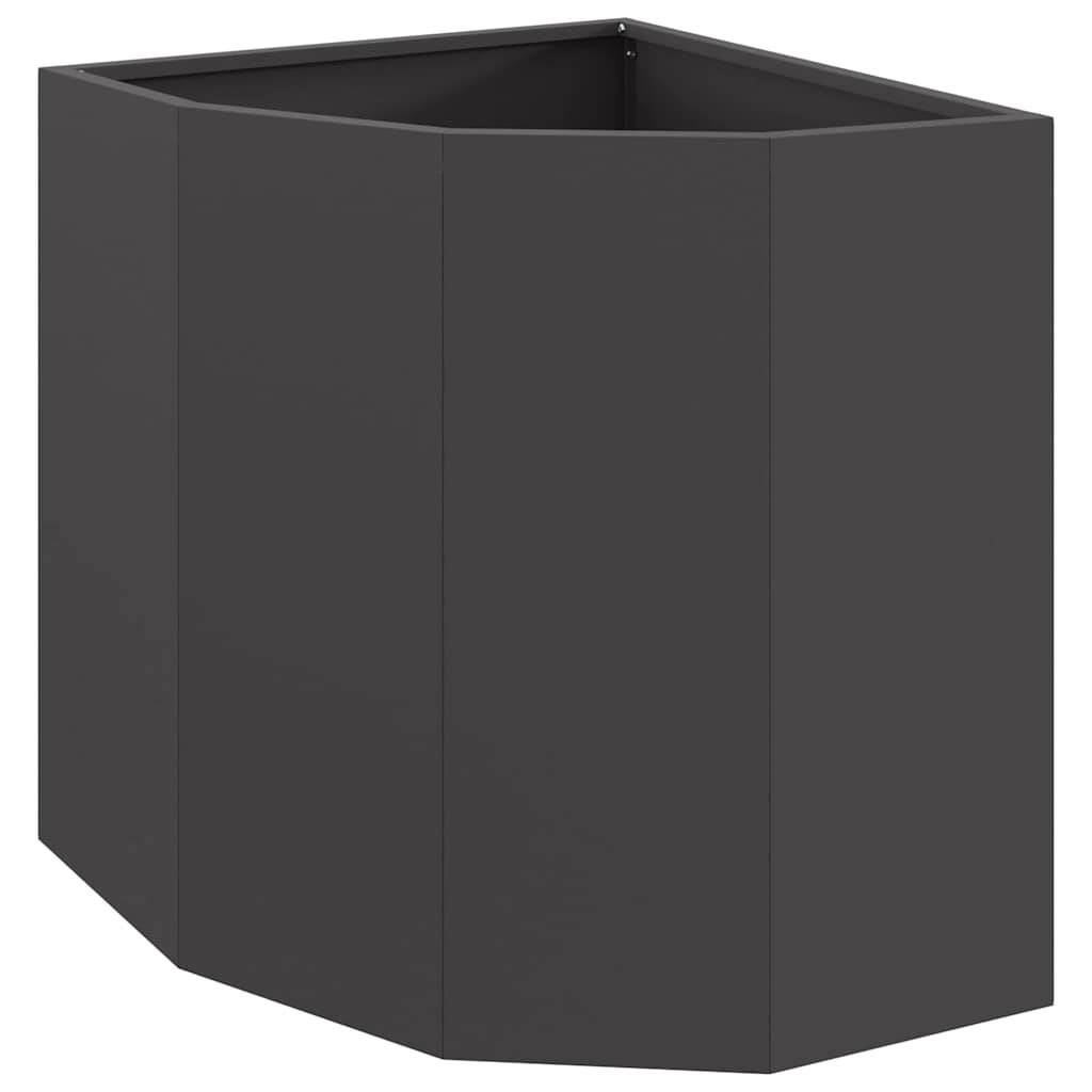 vidaXL Eckpflanzer Schwarz 45 x 45 x 50 cm Stahl