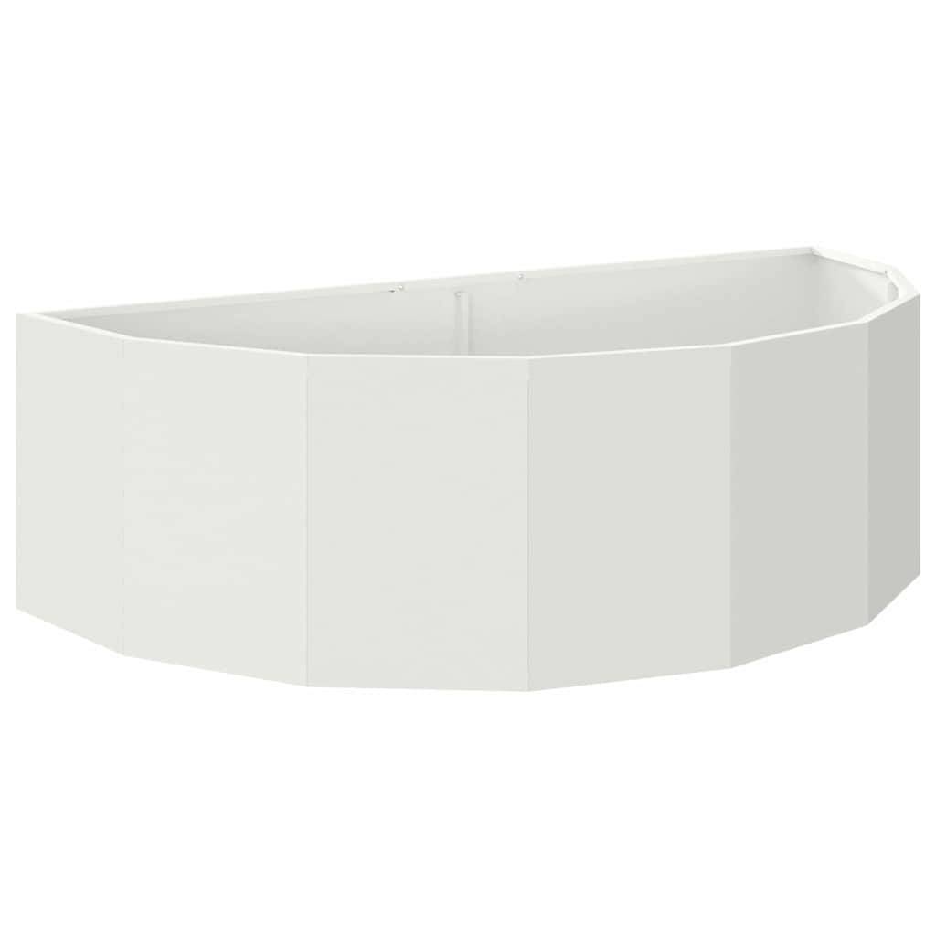 Ein weißer, geschwungener Eckunterschrank mit einem schlichten, cleanen Design, geeignet für die Installation in Küche oder Badezimmer.