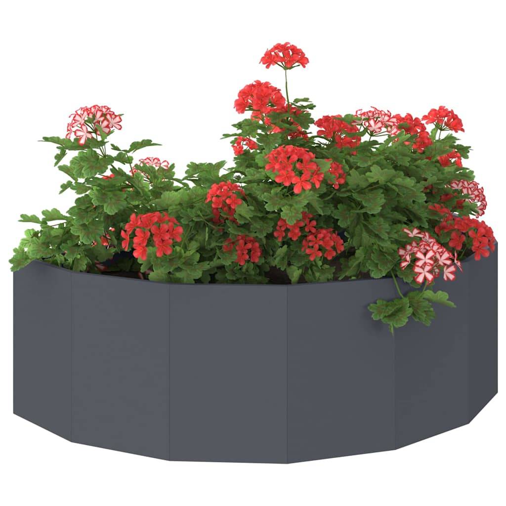 vidaXL Pflanzkübel Anthrazit 120 x 60 x 35 cm Stahl