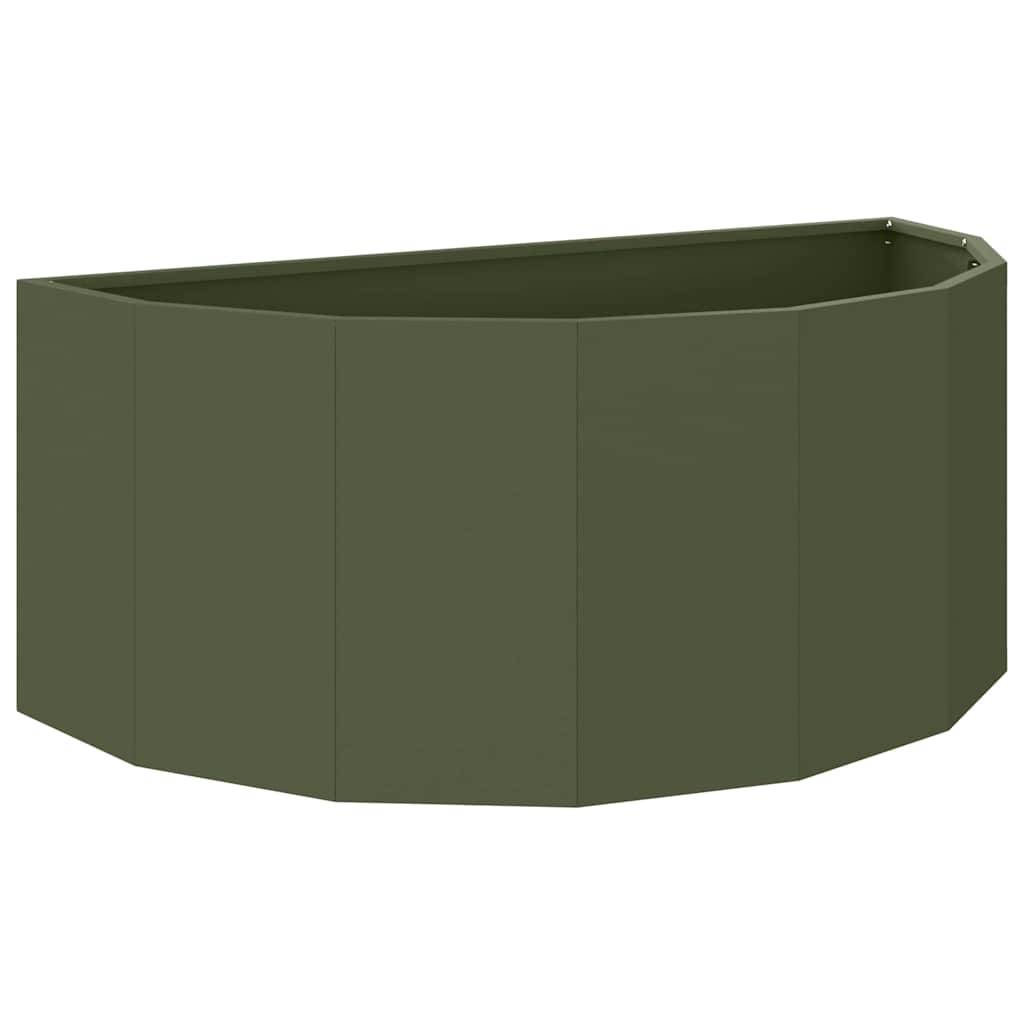 vidaXL Pflanzkübel Olive Grün 90 x 45 x 35 cm Stahl