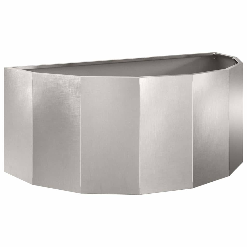 vidaXL Pflanzkübel Silber 90 x 45 x 35 cm Edelstahl
