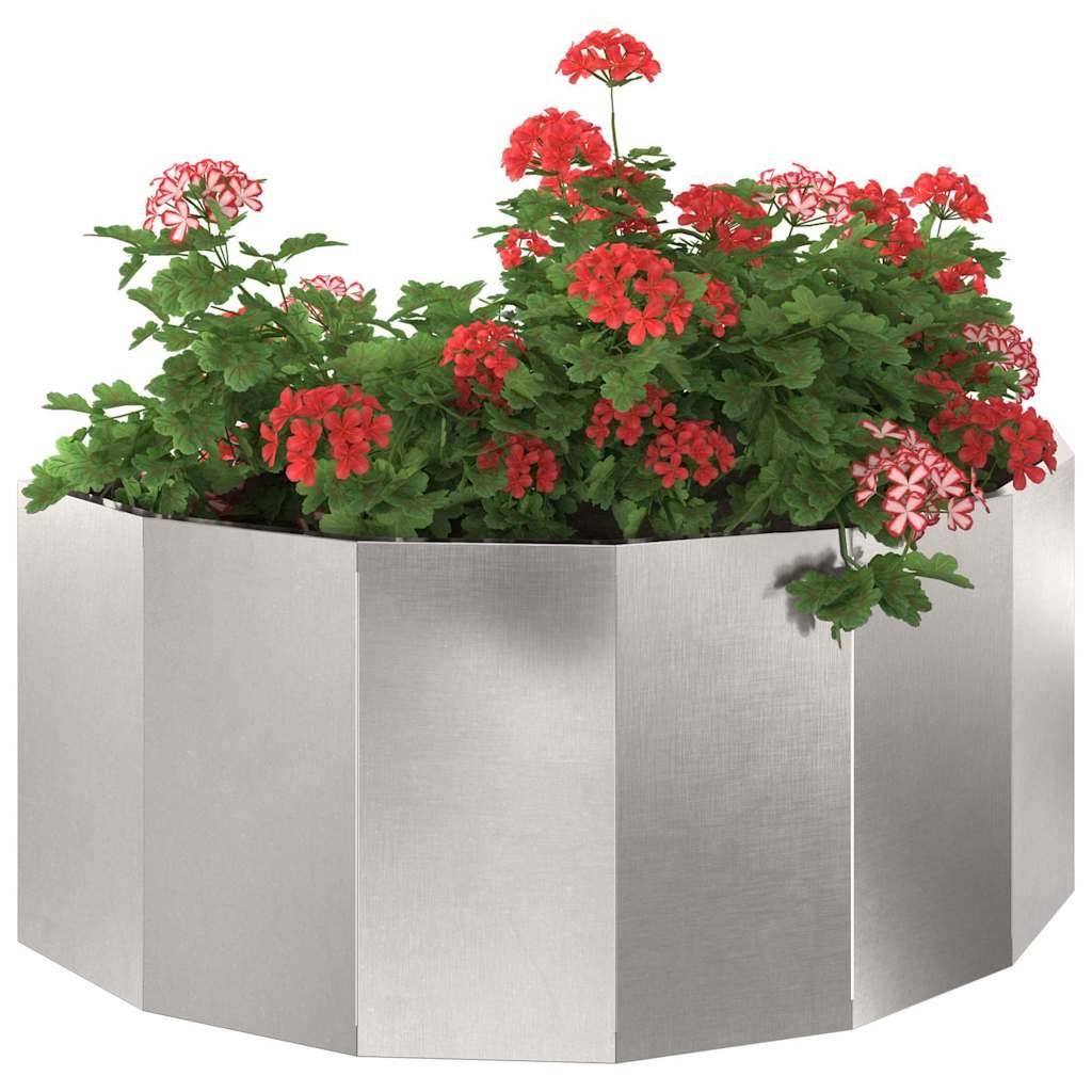 vidaXL Pflanzkübel Silber 90 x 45 x 35 cm Edelstahl