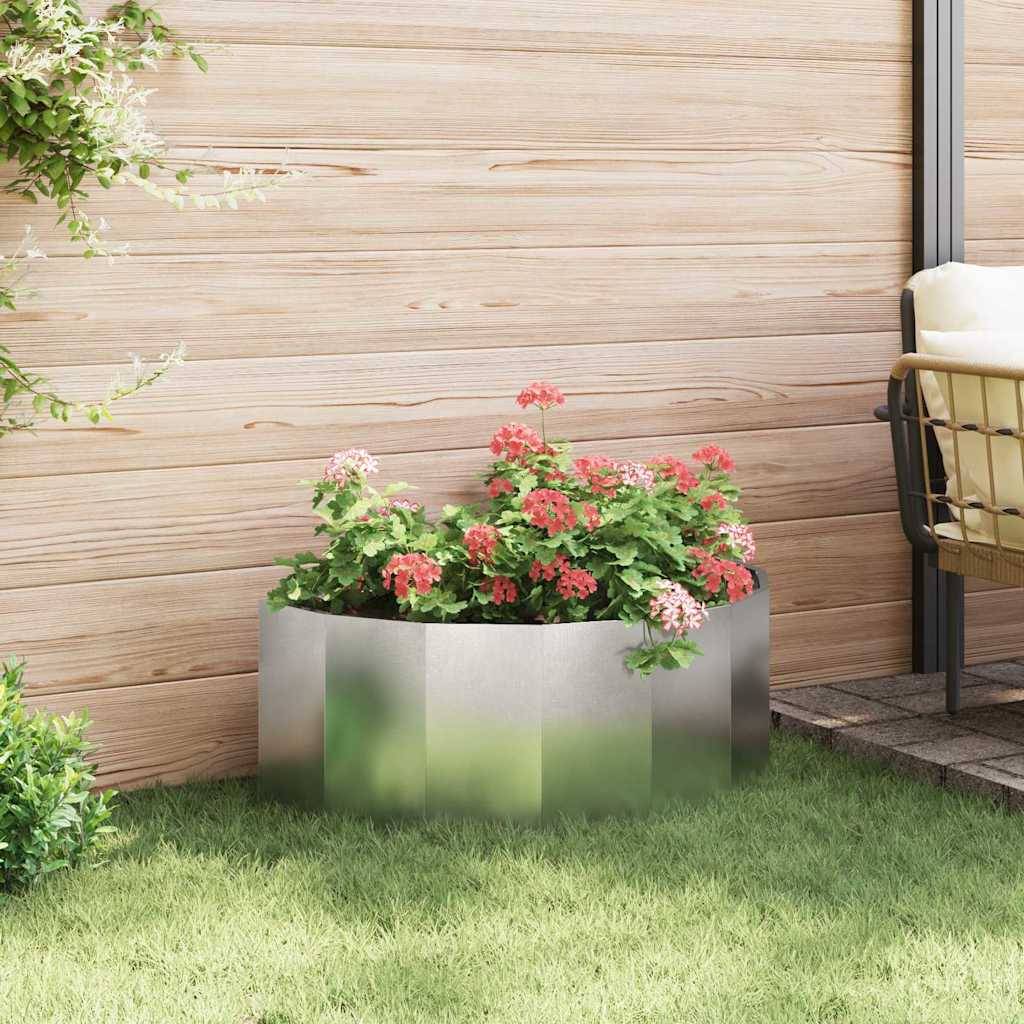 vidaXL Pflanzkübel Silber 90 x 45 x 35 cm Edelstahl