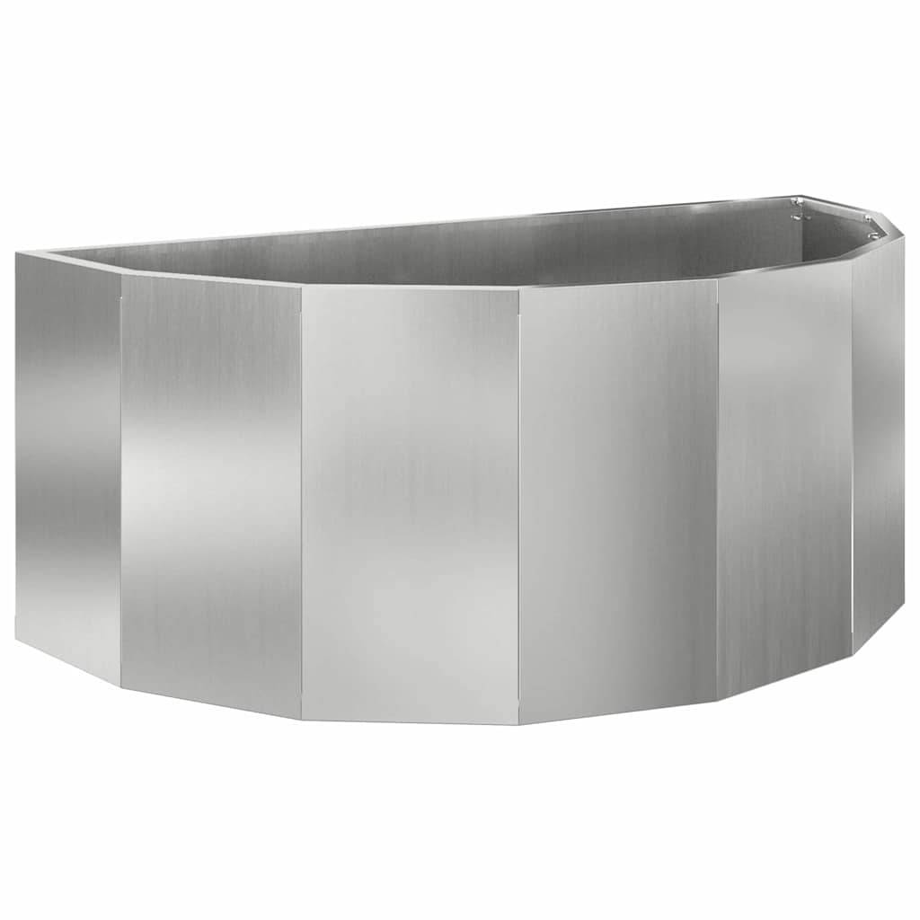vidaXL Pflanzkübel Silber 90 x 45 x 35 cm Verzinkter Stahl