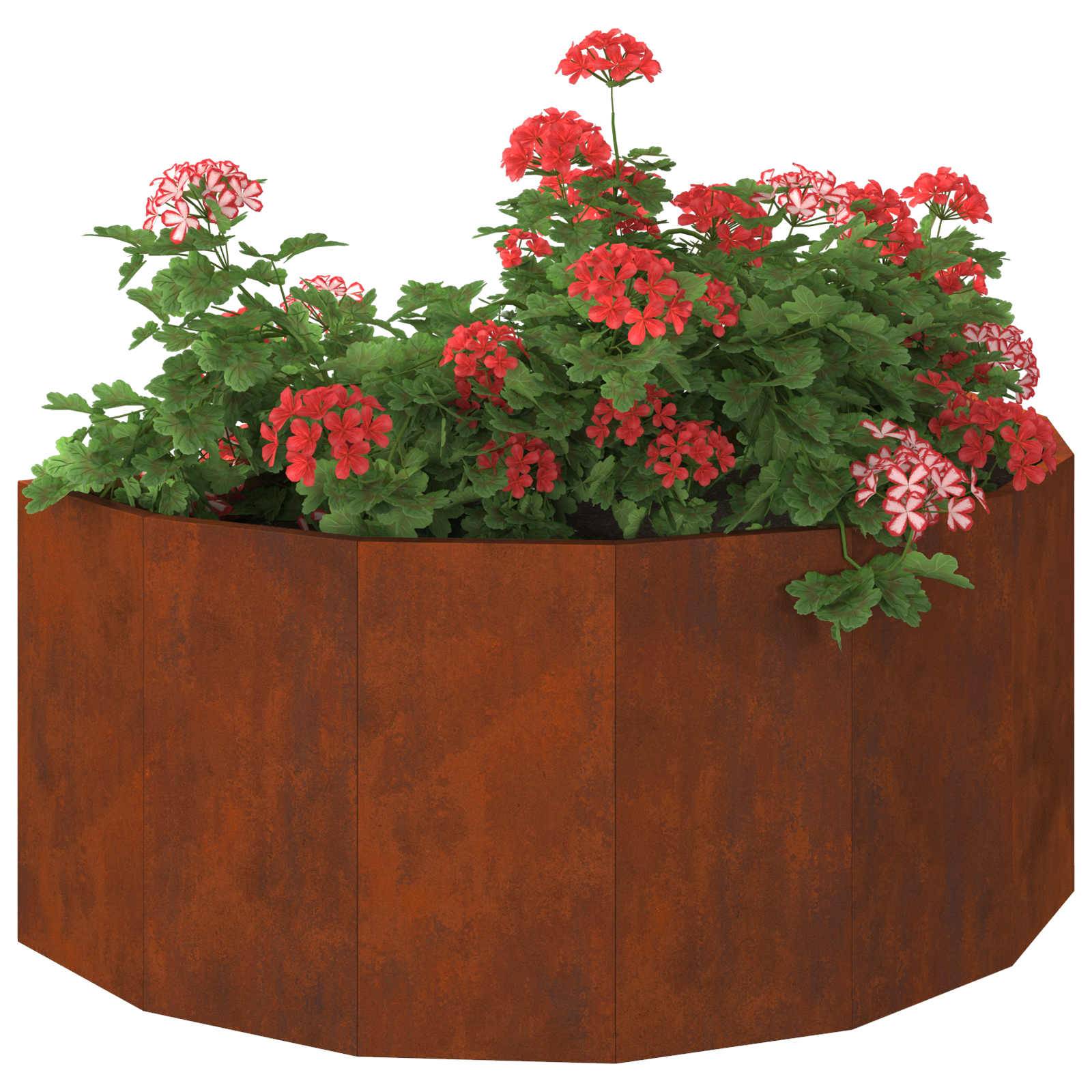 vidaXL Pflanzkübel Rostig 90 x 45 x 35 cm Wetterfeststahl