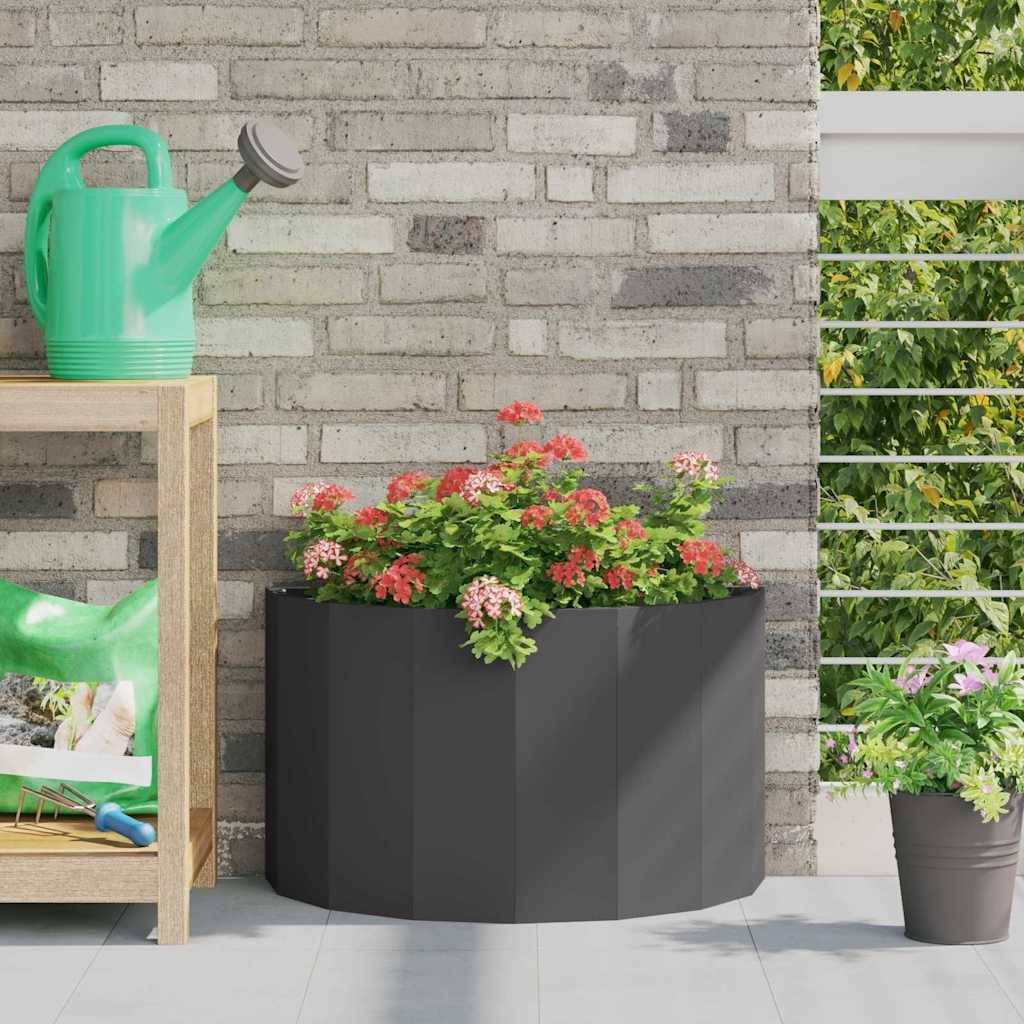 vidaXL Pflanzkübel Schwarz 60 x 30 x 35 cm Stahl