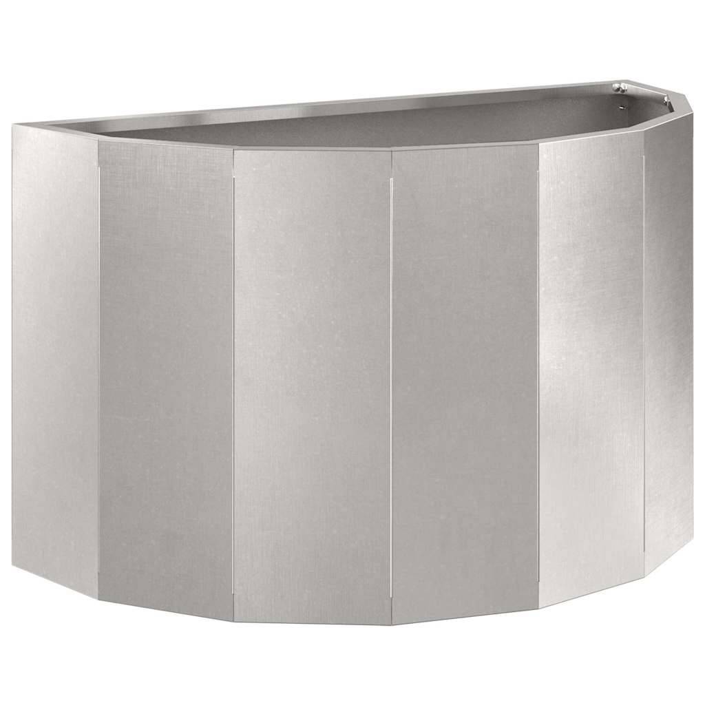 Gebogener Metalleckschutz mit schlankem, segmentiertem Design, verwendet zum Schutz von Innenwänden in Geschäftsräumen.