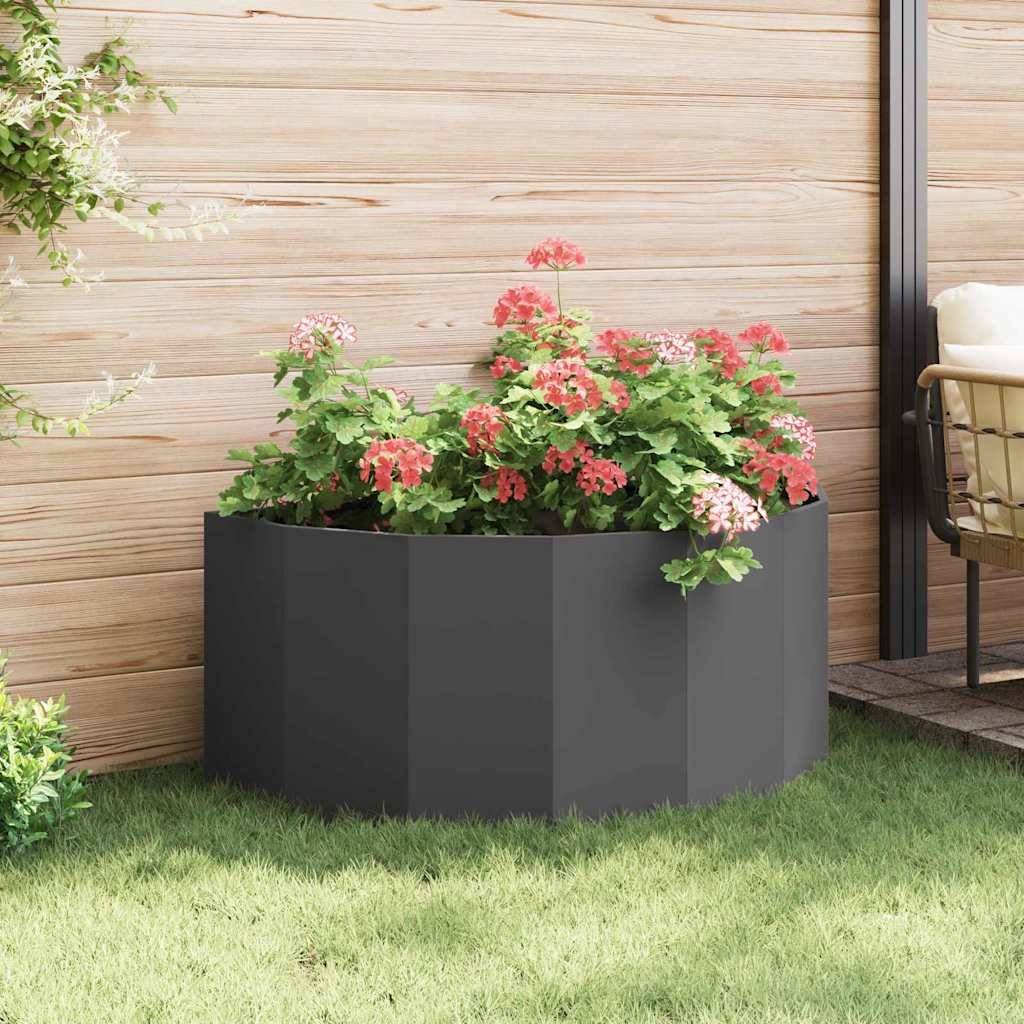 vidaXL Pflanzkübel Schwarz 120 x 60 x 50 cm Stahl