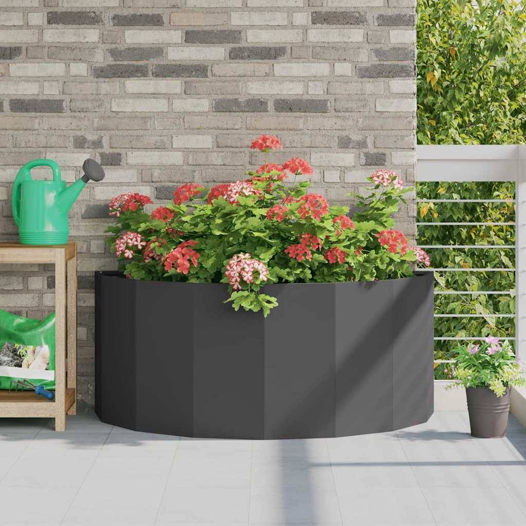 vidaXL Pflanzkübel Schwarz 120 x 60 x 50 cm Stahl