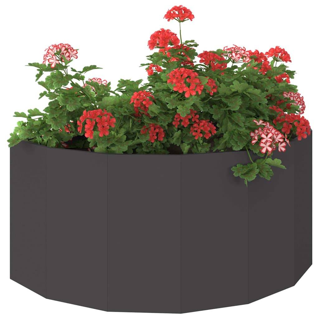 vidaXL Pflanzkübel Schwarz 120 x 60 x 50 cm Stahl