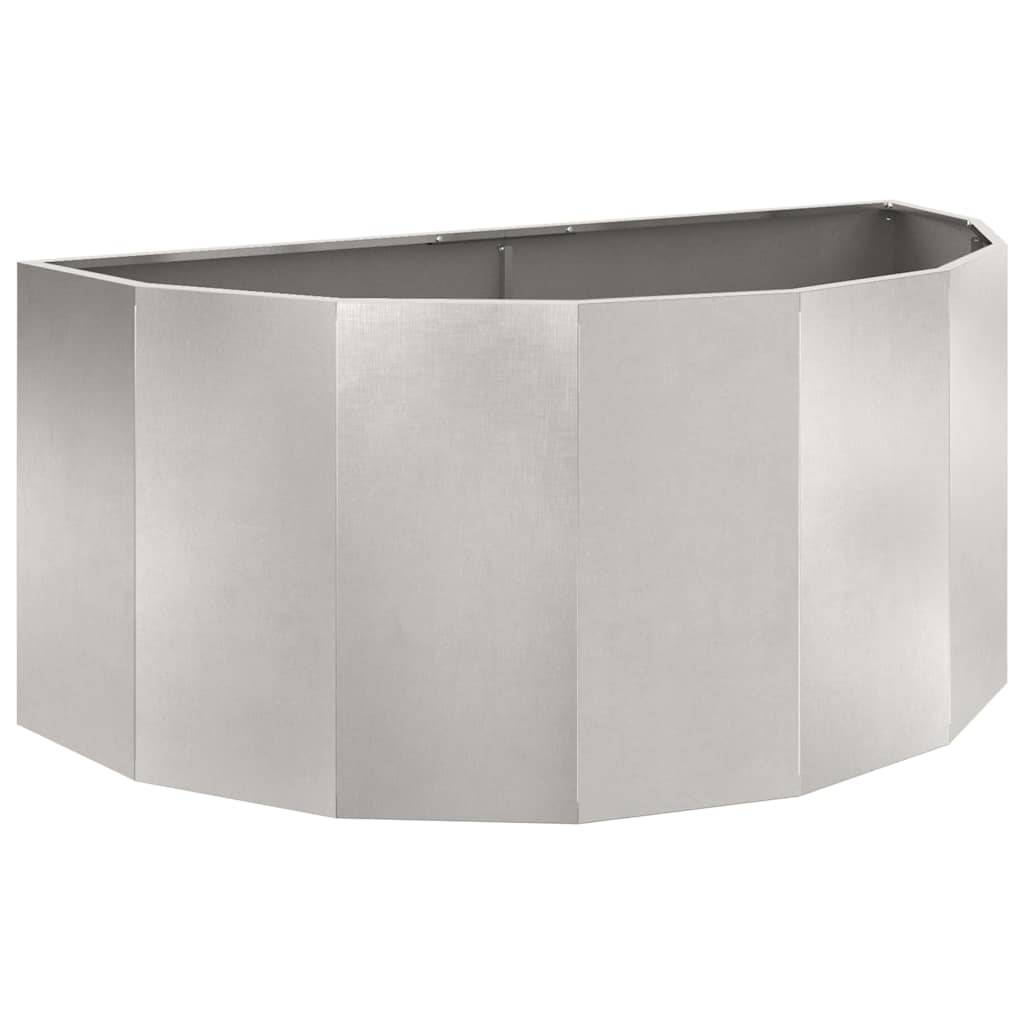vidaXL Pflanzkübel Silber 120 x 60 x 50 cm Edelstahl