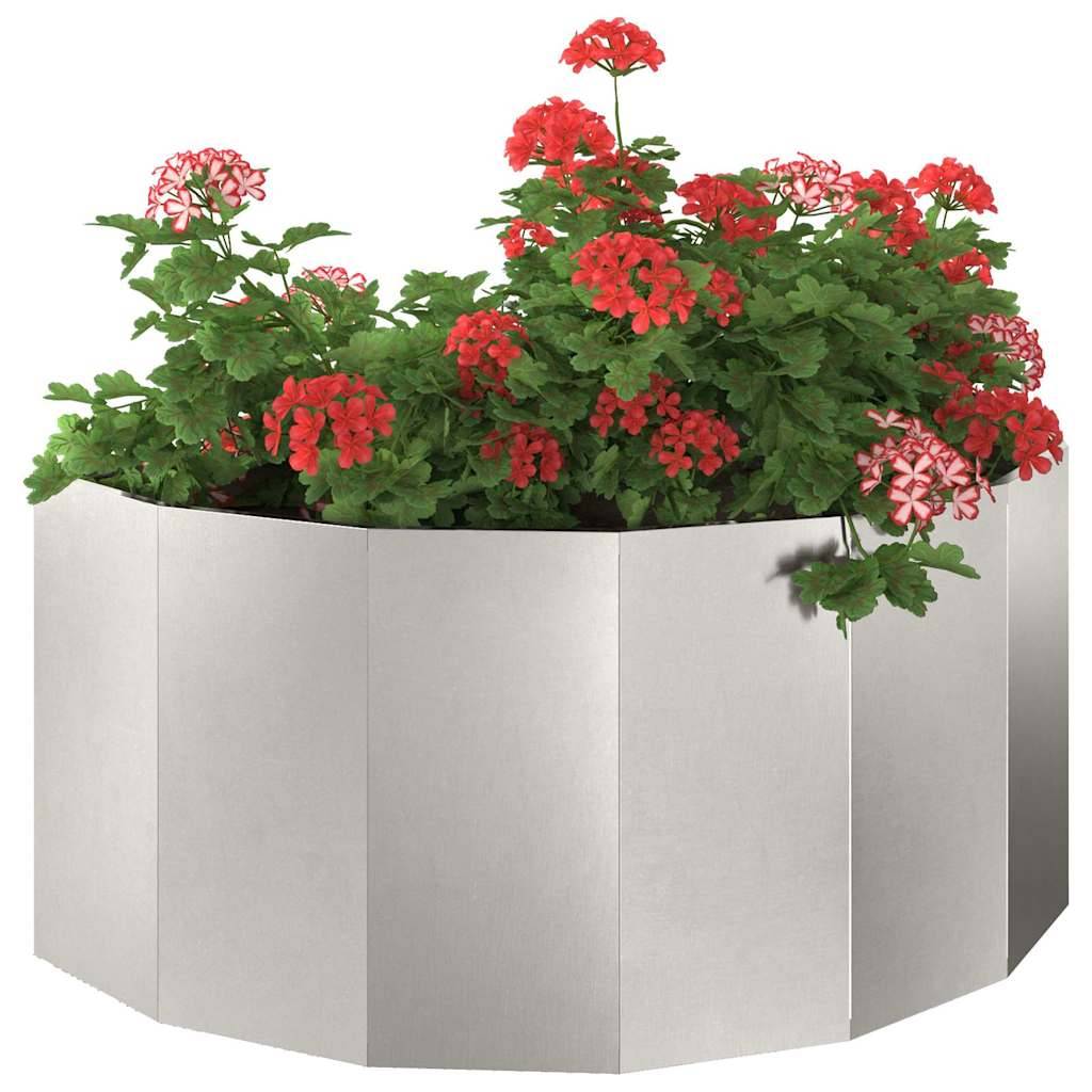 vidaXL Pflanzkübel Silber 120 x 60 x 50 cm Edelstahl