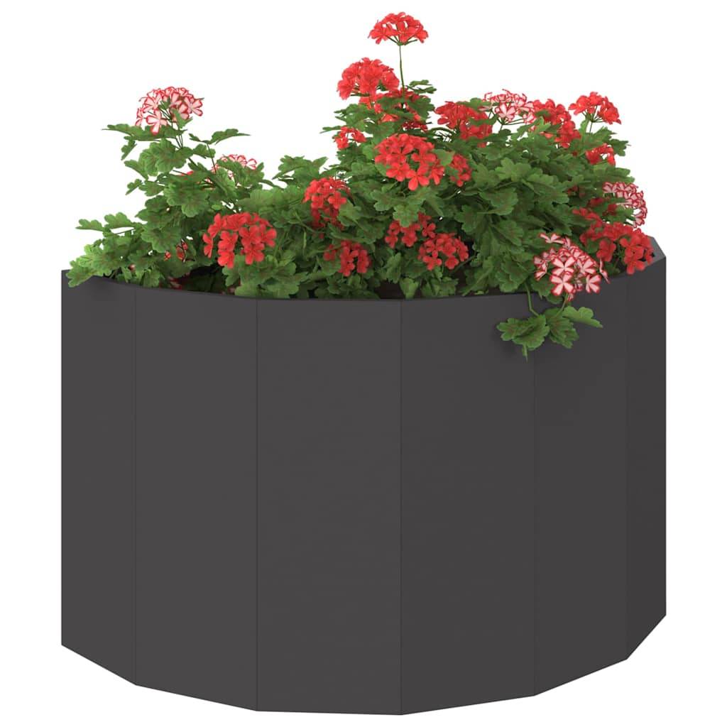 vidaXL Pflanzkübel Schwarz 90 x 45 x 50 cm Stahl