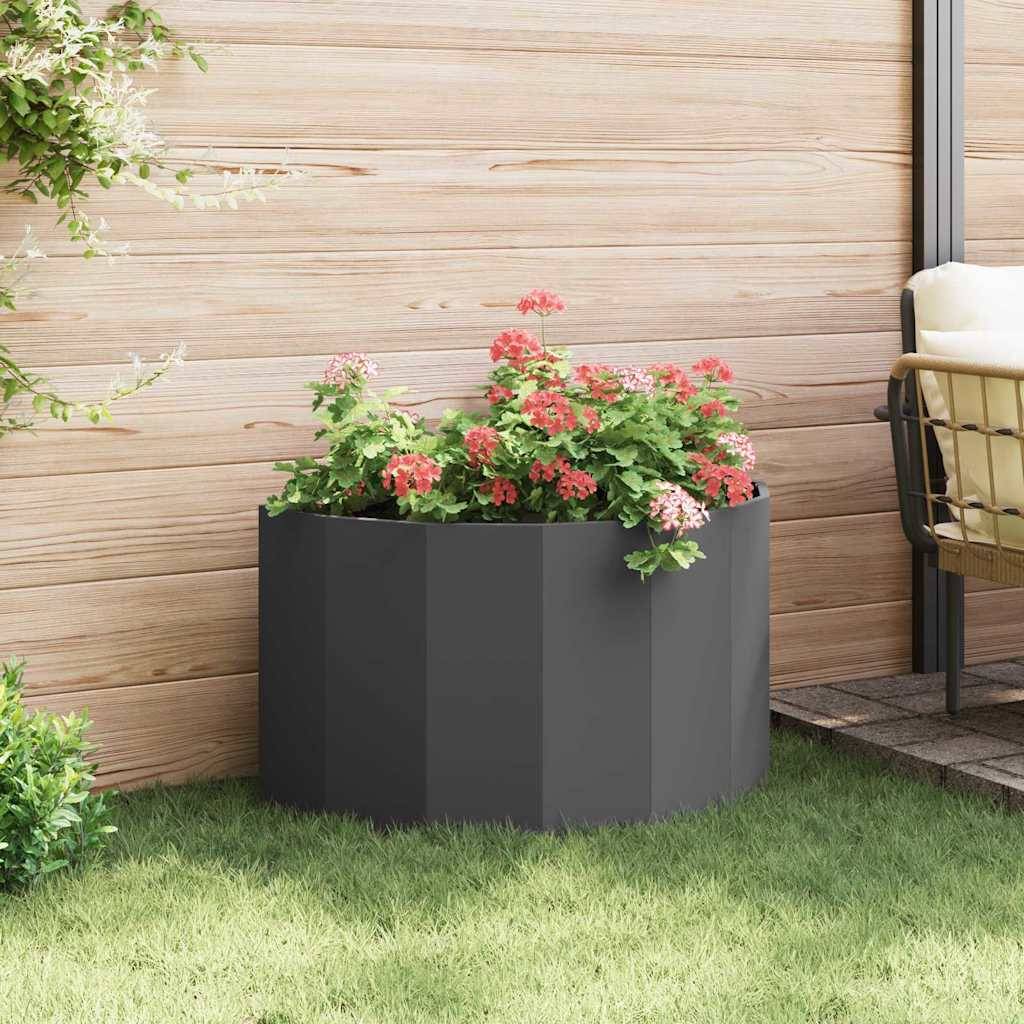 vidaXL Pflanzkübel Schwarz 90 x 45 x 50 cm Stahl