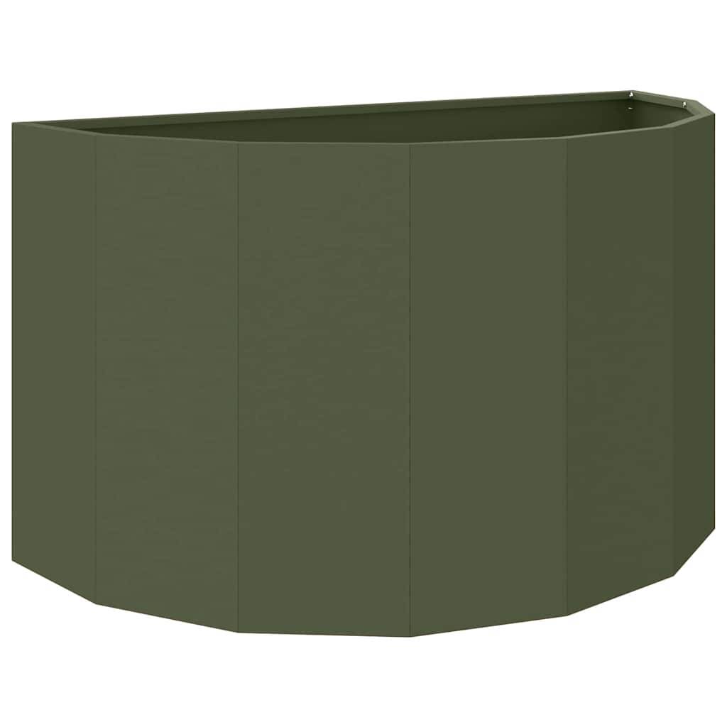 vidaXL Pflanzkübel Olive Grün 90 x 45 x 50 cm Stahl