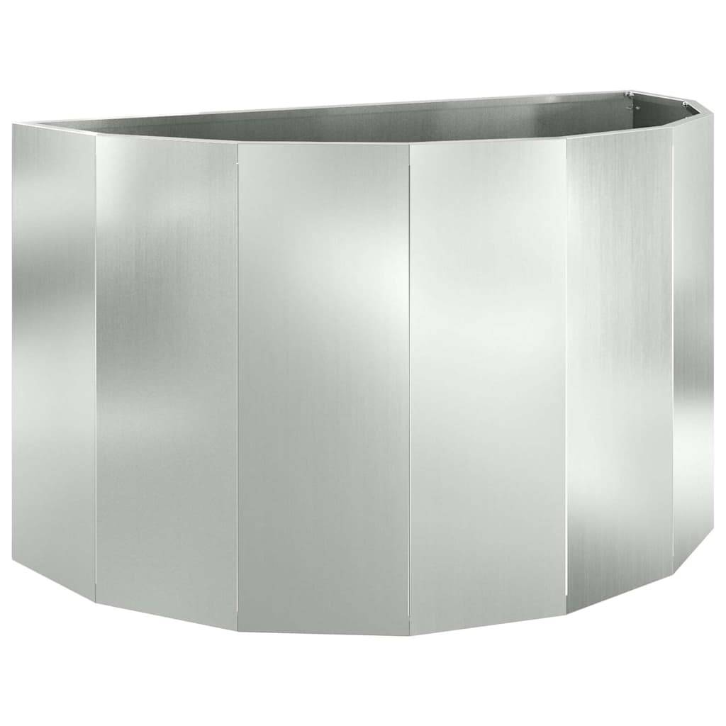 vidaXL Pflanzkübel Silber 90 x 45 x 50 cm Verzinkter Stahl