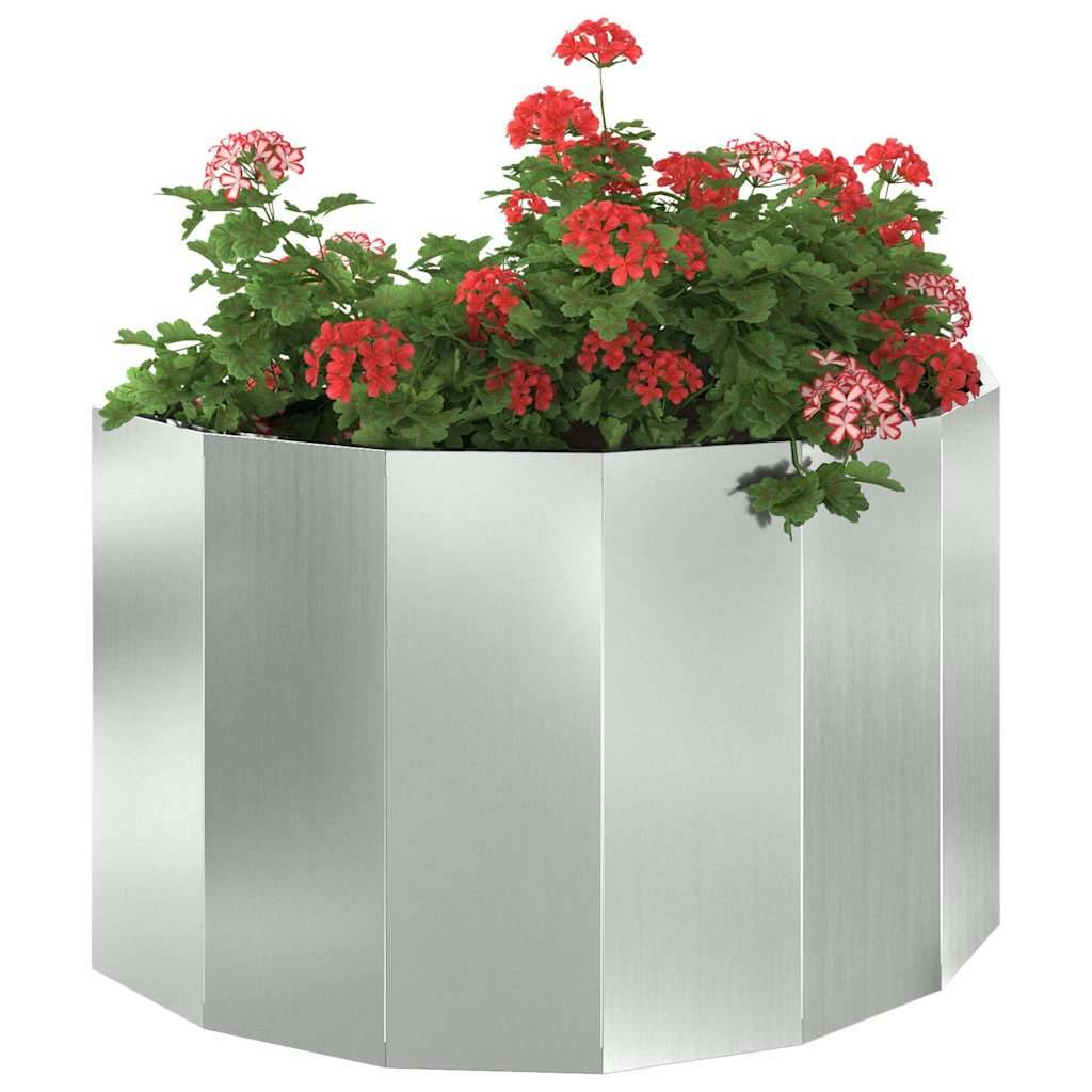 vidaXL Pflanzkübel Silber 90 x 45 x 50 cm Verzinkter Stahl