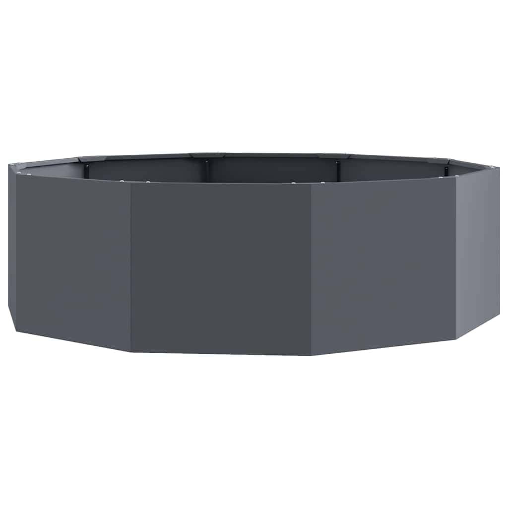 vidaXL Pflanzkübel Anthrazit 120 x 120 x 35 cm Stahl