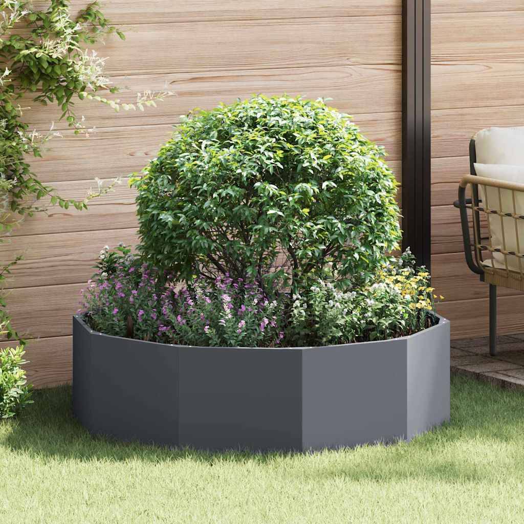 vidaXL Pflanzkübel Anthrazit 120 x 120 x 35 cm Stahl