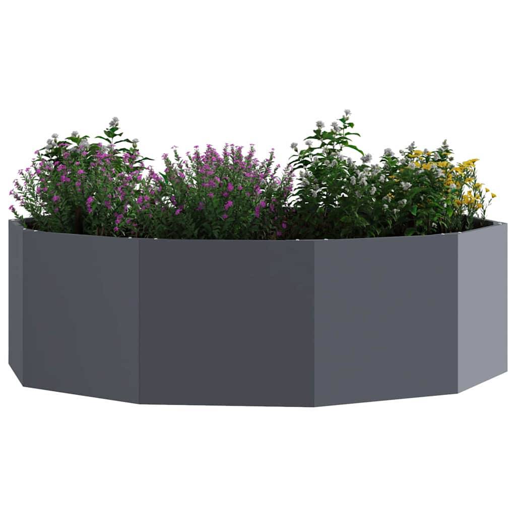 vidaXL Pflanzkübel Anthrazit 120 x 120 x 35 cm Stahl