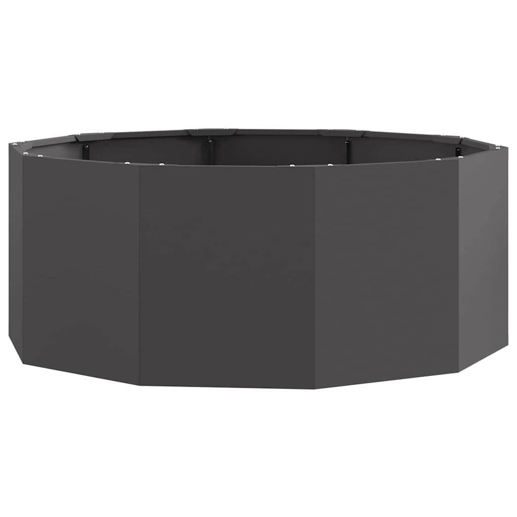 vidaXL Pflanzkübel Schwarz 90 x 90 x 35 cm Stahl