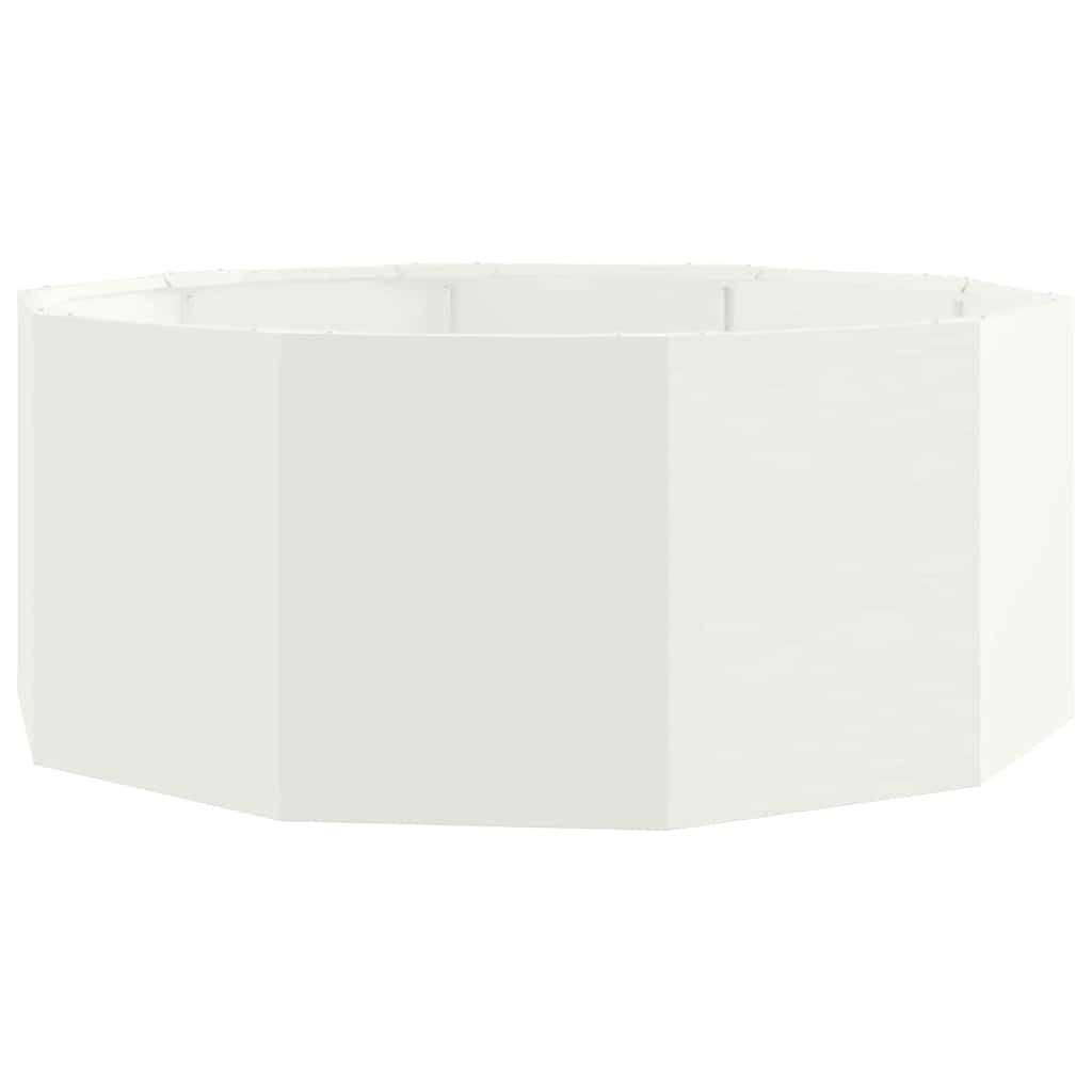 vidaXL Pflanzkübel Weiß 90 x 90 x 35 cm Stahl