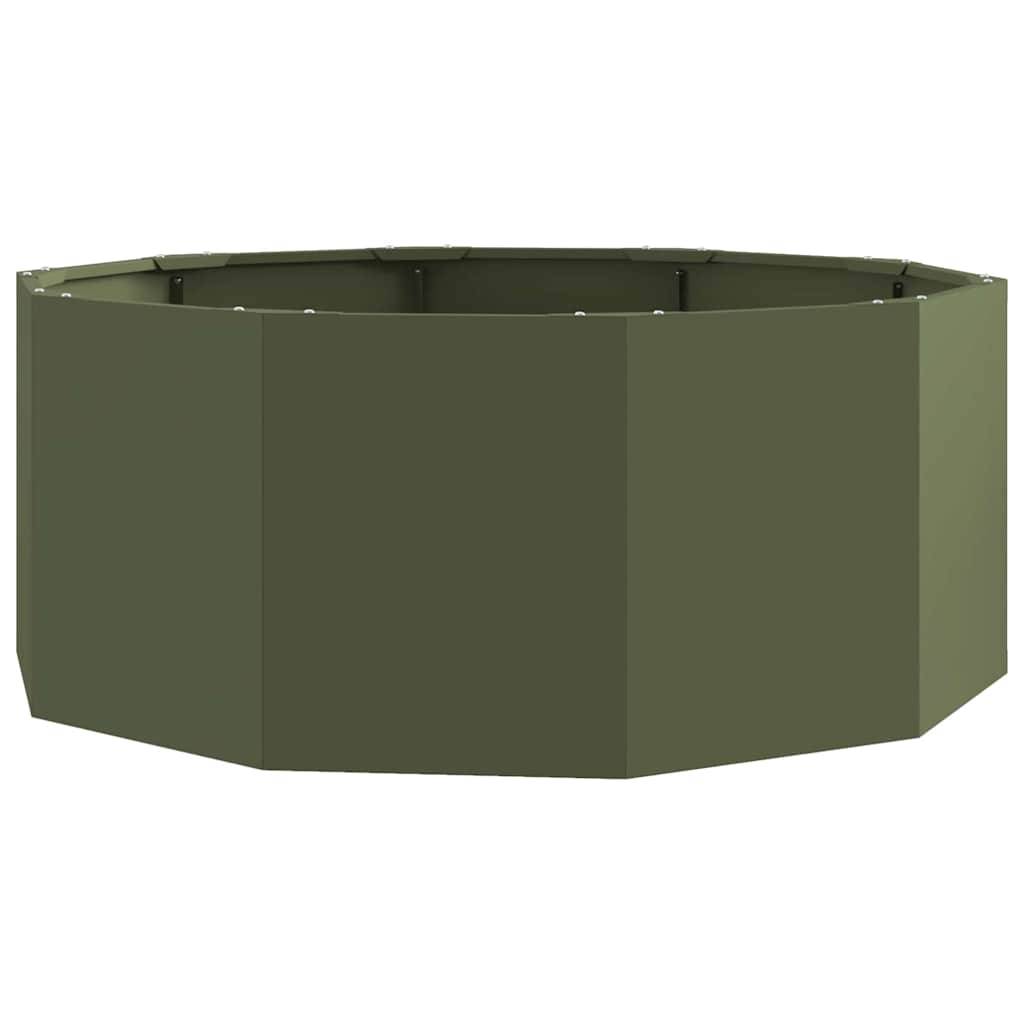 vidaXL Pflanzkübel Olive Grün 90 x 90 x 35 cm Stahl