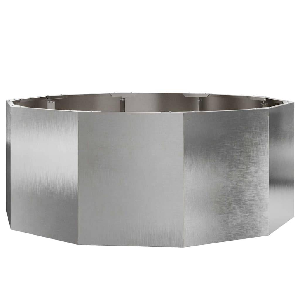 vidaXL Pflanzkübel Silber 90 x 90 x 35 cm Edelstahl