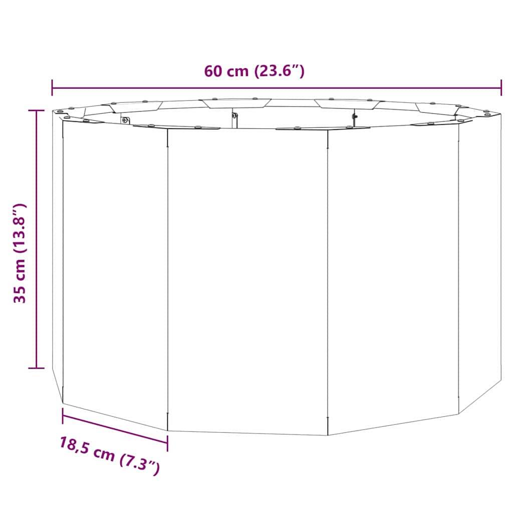 vidaXL Pflanzkübel Weiß 60 x 60 x 35 cm Stahl