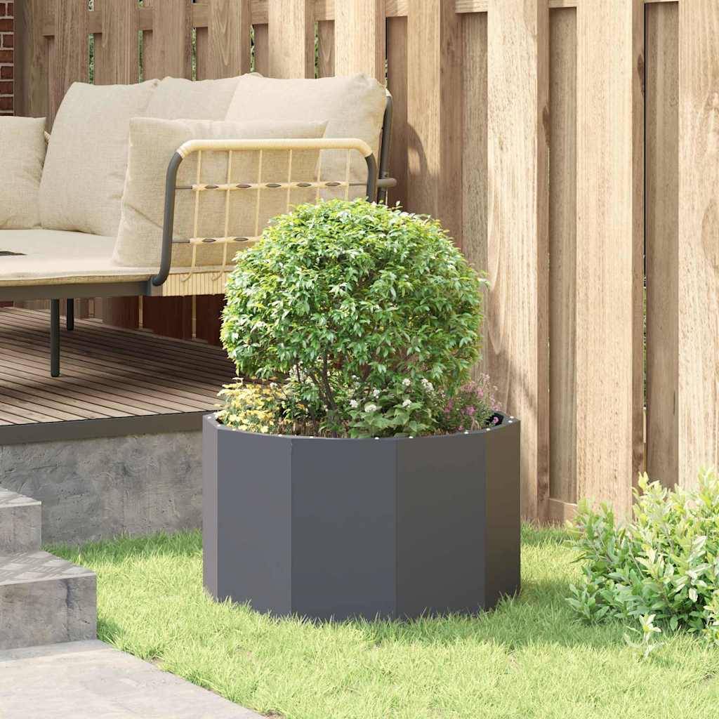 vidaXL Pflanzkübel Anthrazit 60 x 60 x 35 cm Stahl
