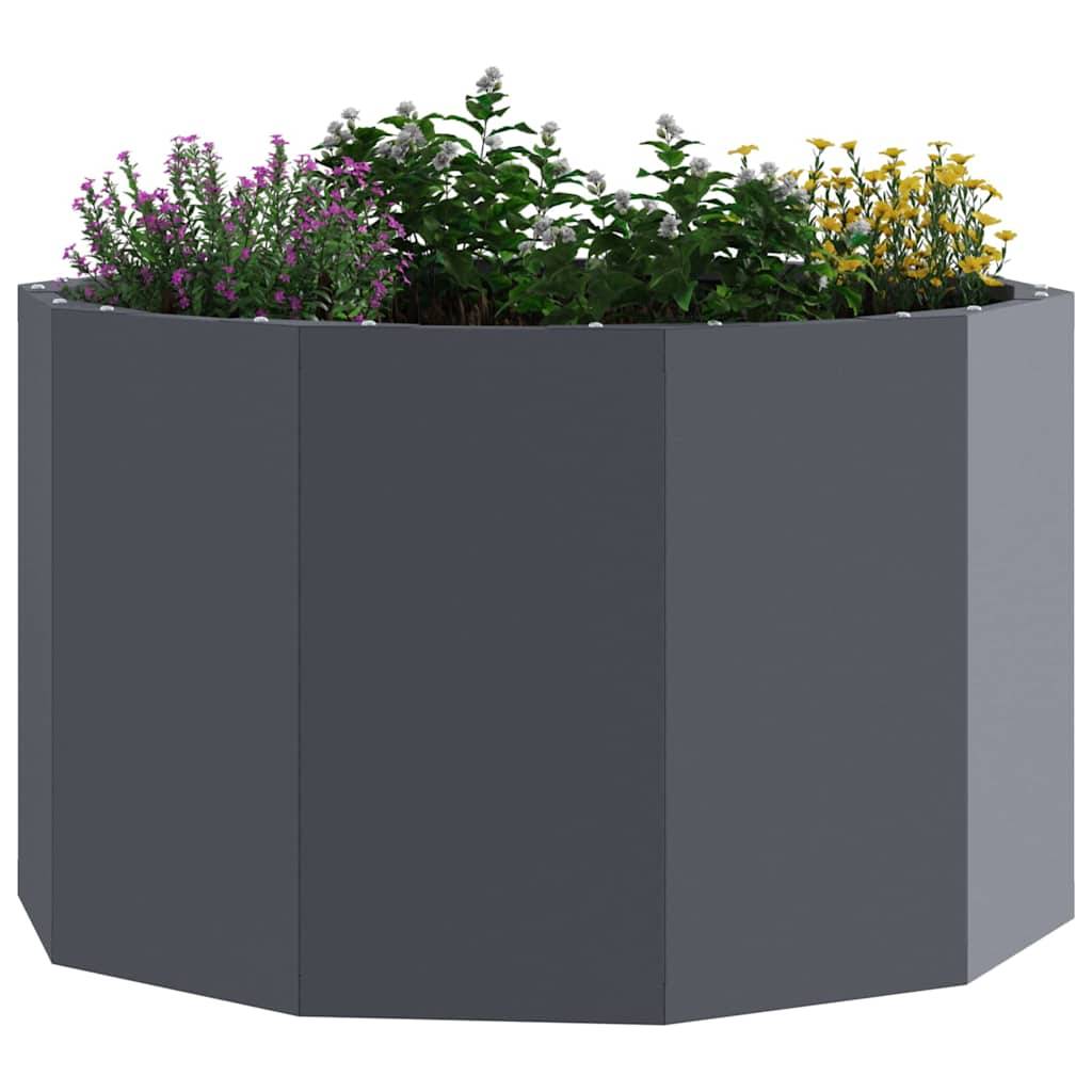 vidaXL Pflanzkübel Anthrazit 60 x 60 x 35 cm Stahl