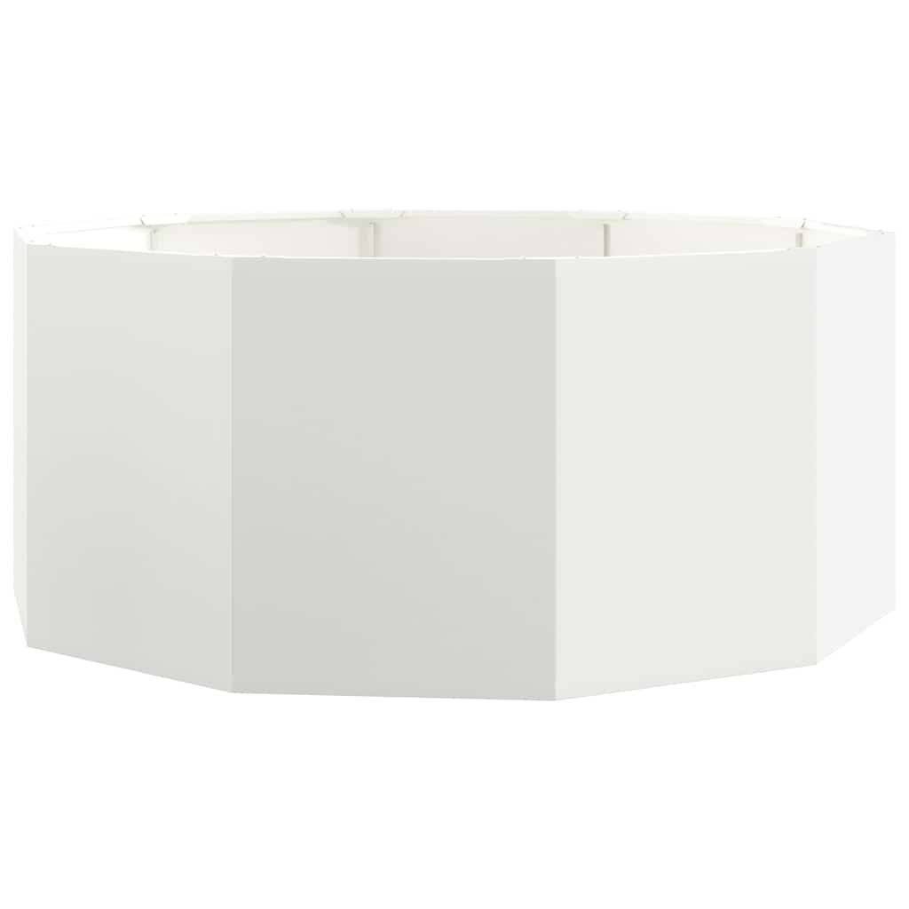 vidaXL Pflanzkübel Weiß 120 x 120 x 50 cm Stahl