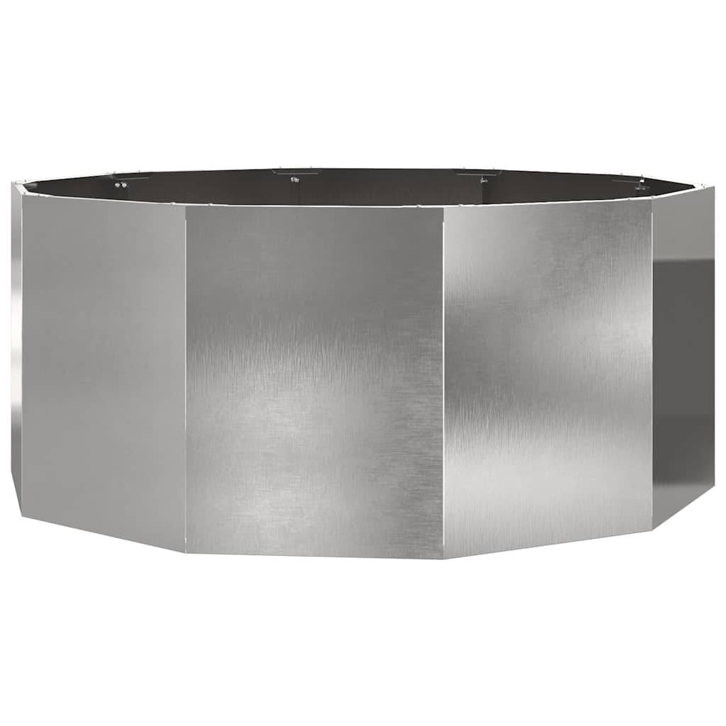 vidaXL Pflanzkübel Silber 120 x 120 x 50 cm Edelstahl