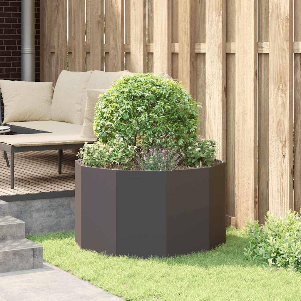 vidaXL Pflanzkübel Schwarz 90 x 90 x 50 cm Stahl
