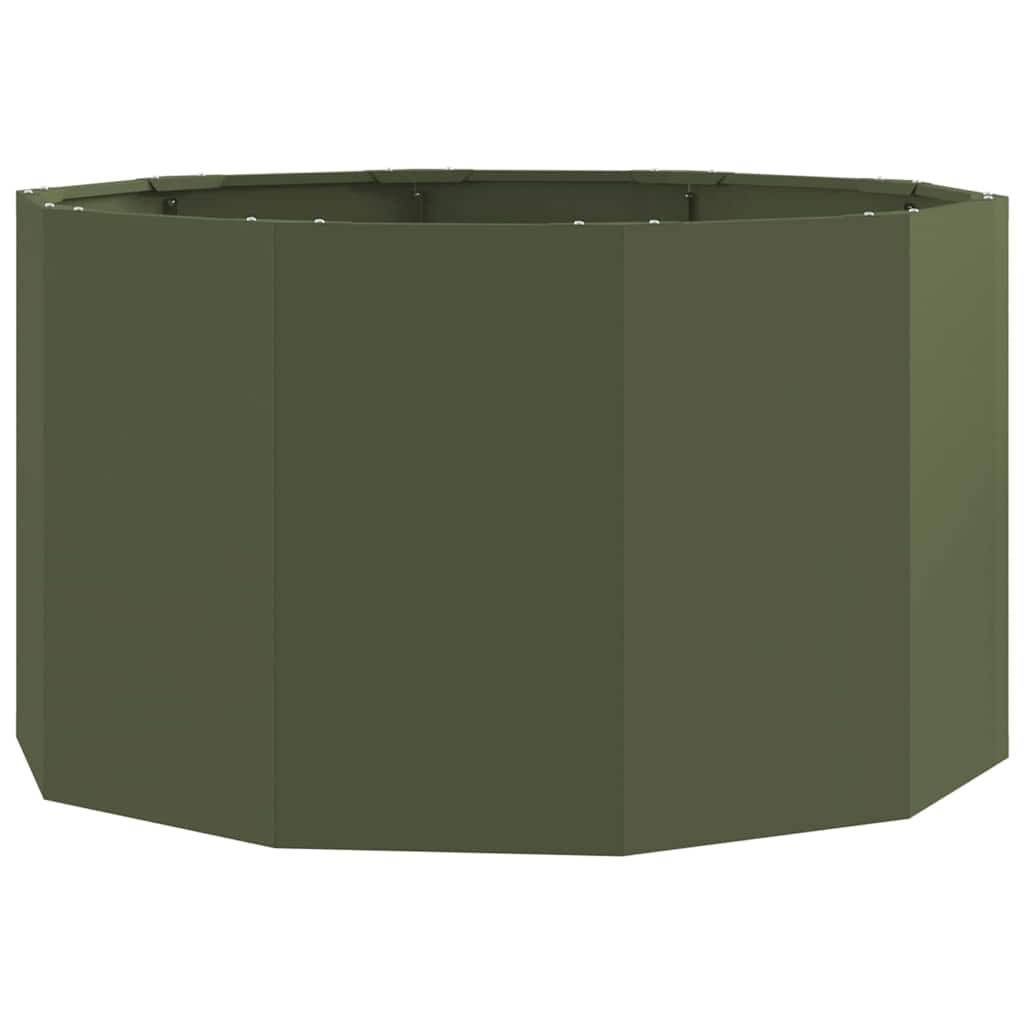vidaXL Pflanzkübel Olive Grün 90 x 90 x 50 cm Stahl