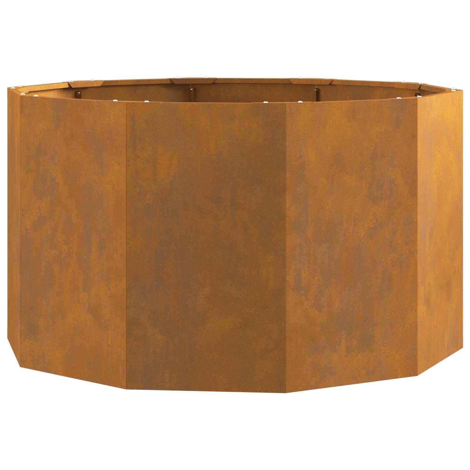 vidaXL Pflanzkübel Rostig 90 x 90 x 50 cm Wetterfeststahl