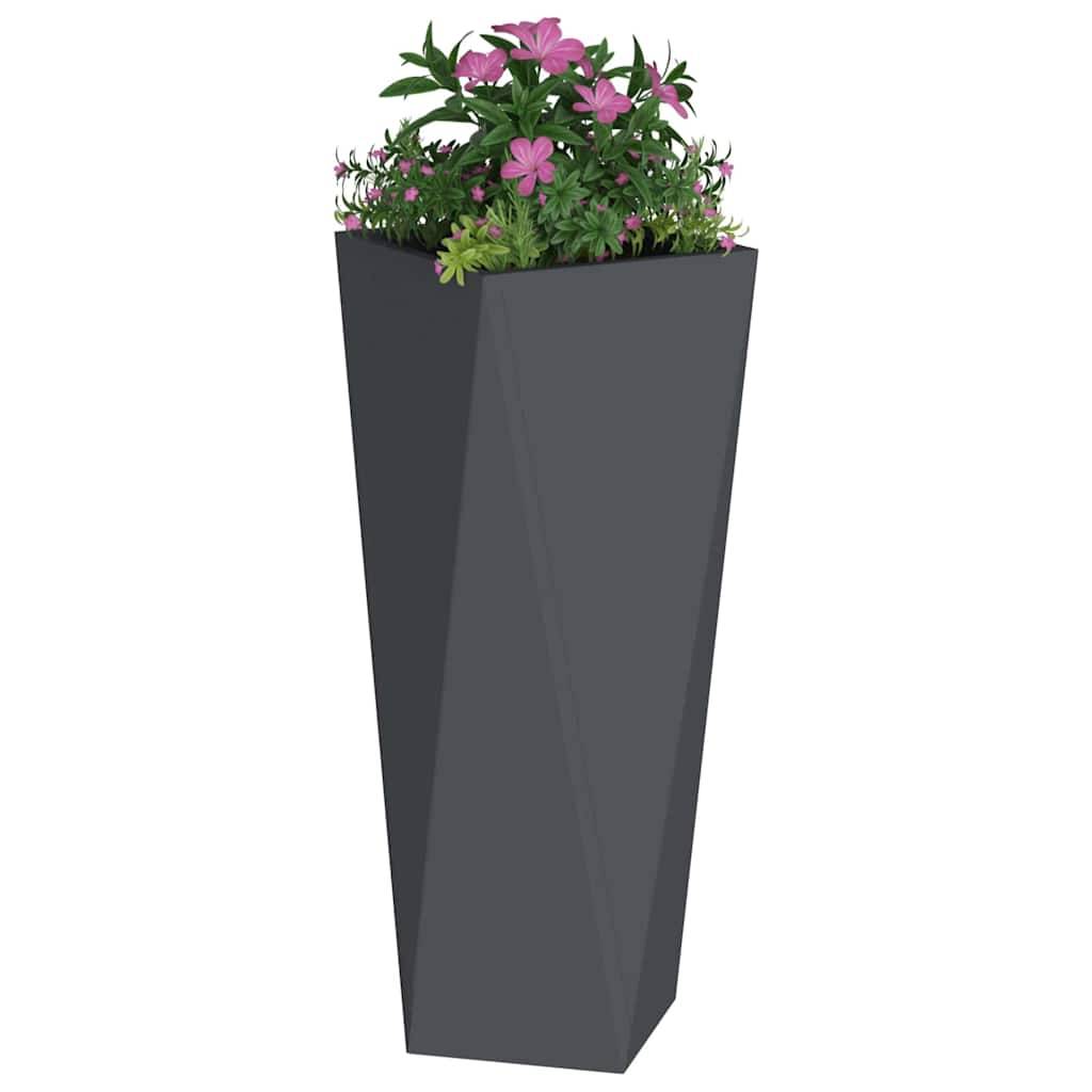 vidaXL Pflanzkübel 2 pcs Anthrazit 30 x 30 x 75 cm Stahl