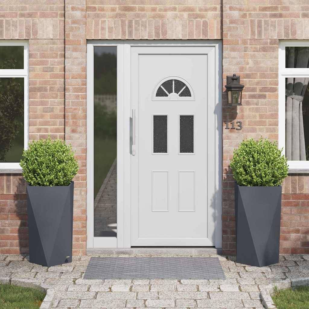 vidaXL Pflanzkübel 2 pcs Anthrazit 40 x 40 x 75 cm Stahl