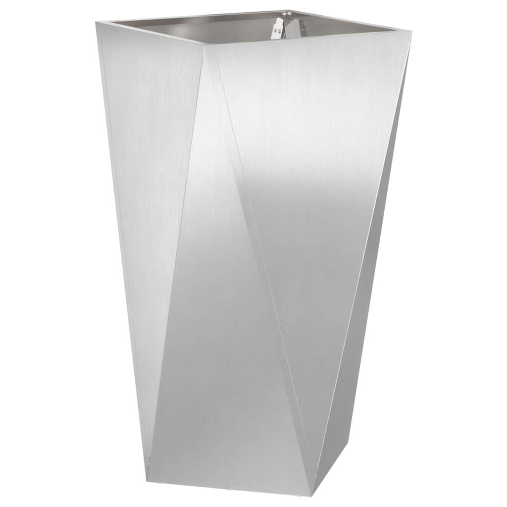 vidaXL Pflanzkübel Silber 40 x 40 x 75 cm Edelstahl