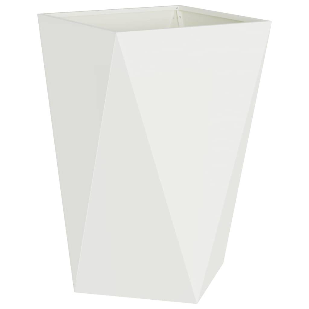 vidaXL Pflanzkübel Weiß 50 x 50 x 75 cm Stahl