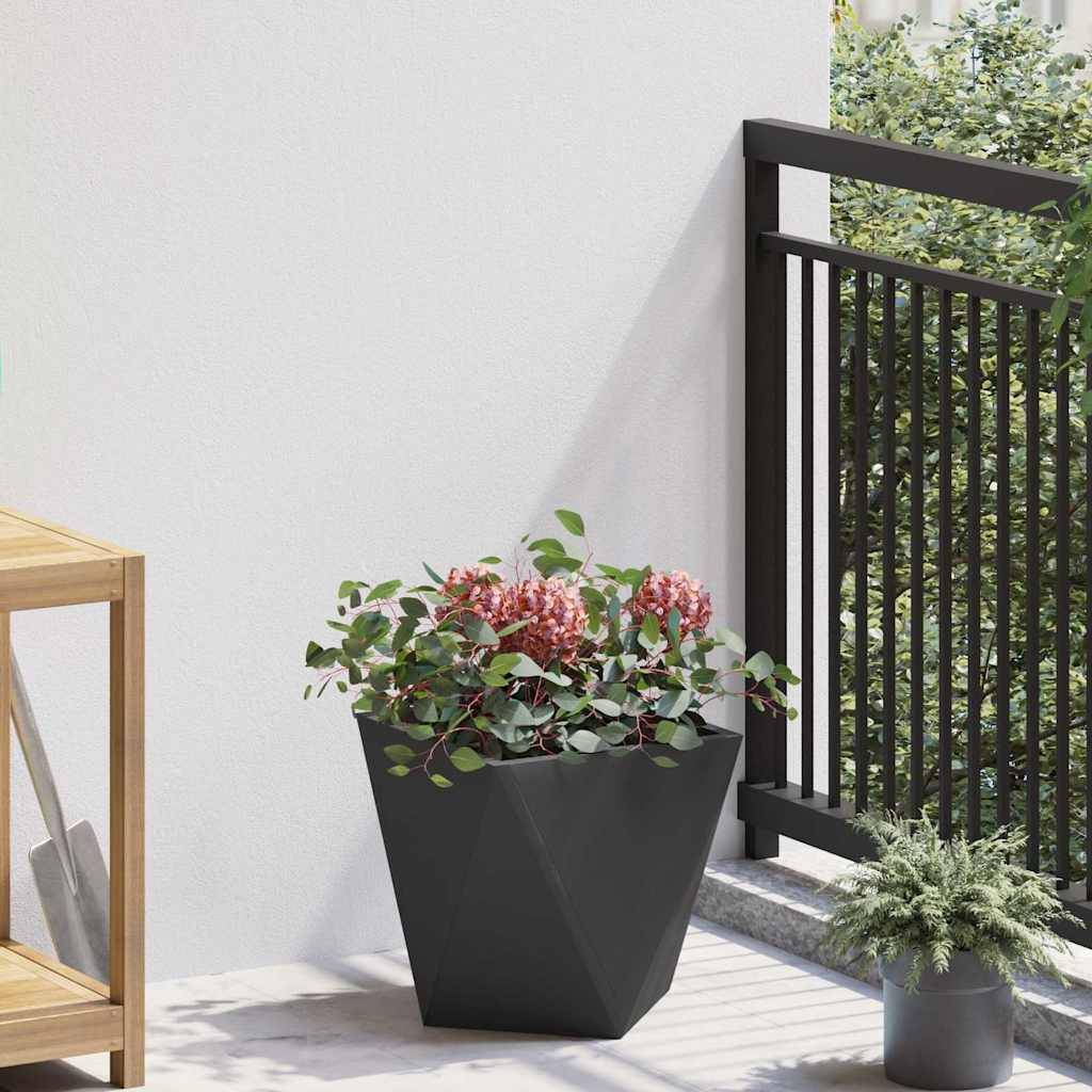 vidaXL Pflanzkübel Schwarz 30 x 30 x 30 cm Stahl