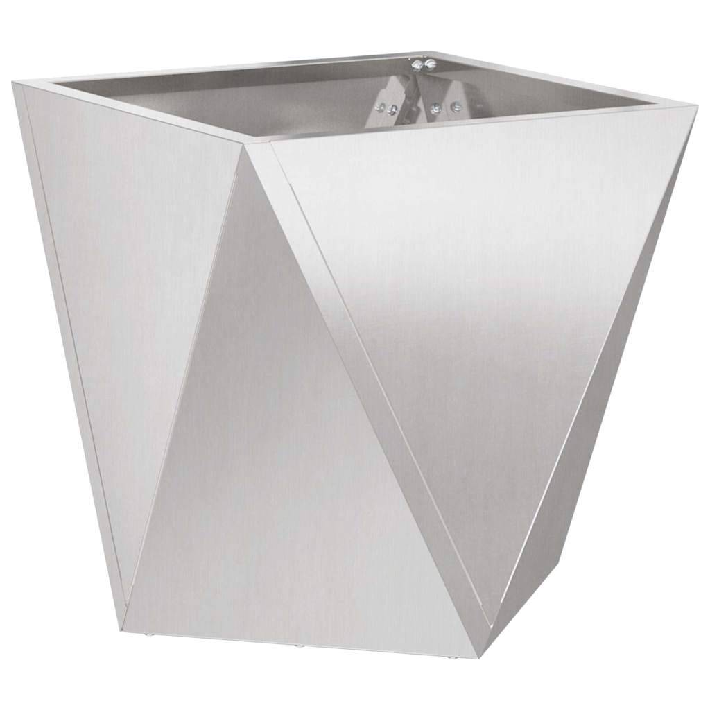 vidaXL Pflanzkübel Silber 40 x 40 x 40 cm Edelstahl