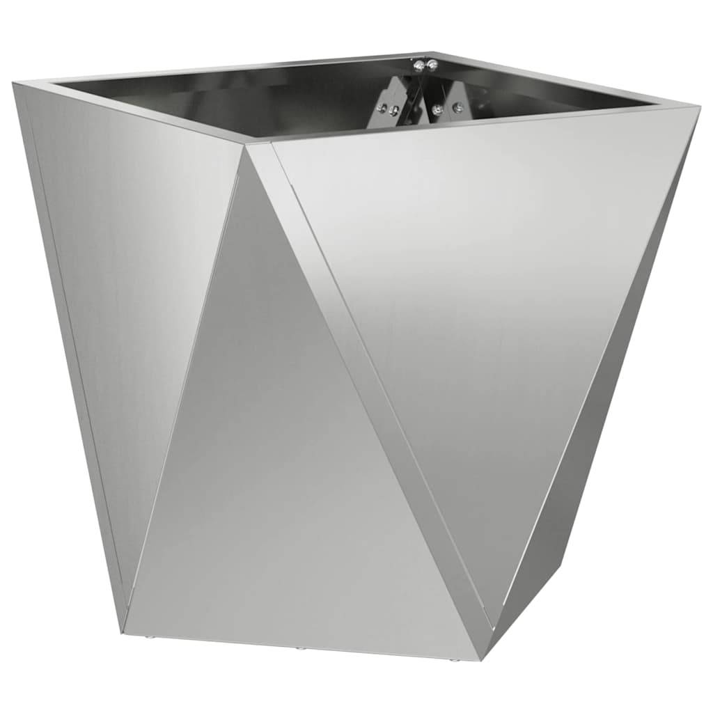 vidaXL Pflanzkübel Silber 30 x 30 x 30 cm Verzinkter Stahl