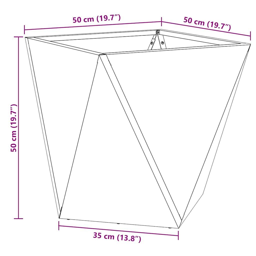 Pflanzgefäß-Abmessungen: Höhe 50 cm (19,7