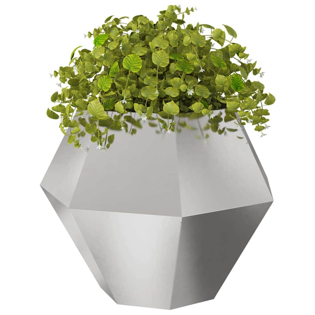 vidaXL Pflanzkübel 2 pcs Silber 100 x 100 x 80 cm Edelstahl